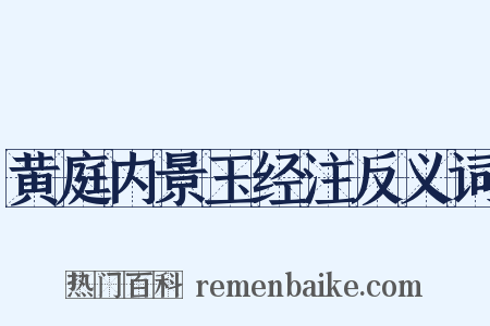 黄庭内景玉经注反义词是什么意思的图片
